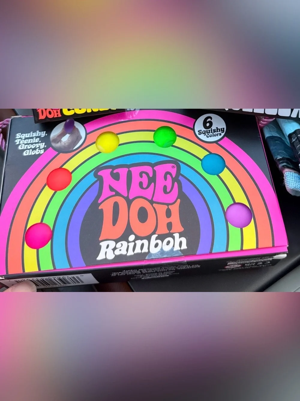 Authentic Schylling NeeDoh Rainboh/Rainbow Squishy Glob Set - Multicolor